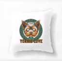 Polštář Roztomilý Yorkie Love Pro Milovníky Yorkshire Teriérů A Stylových Doplňků