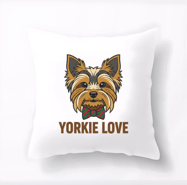Polštář Yorkie Láska Roztomilý Psí Elegán S Motýlkem Pro Fanoušky