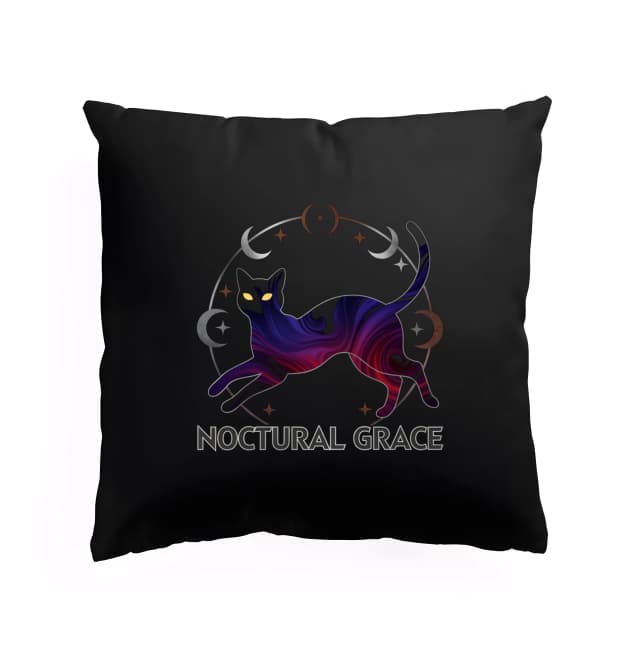 Polštář Noční Kočka Nocturnal Grace Galaktická Měsíční Magie