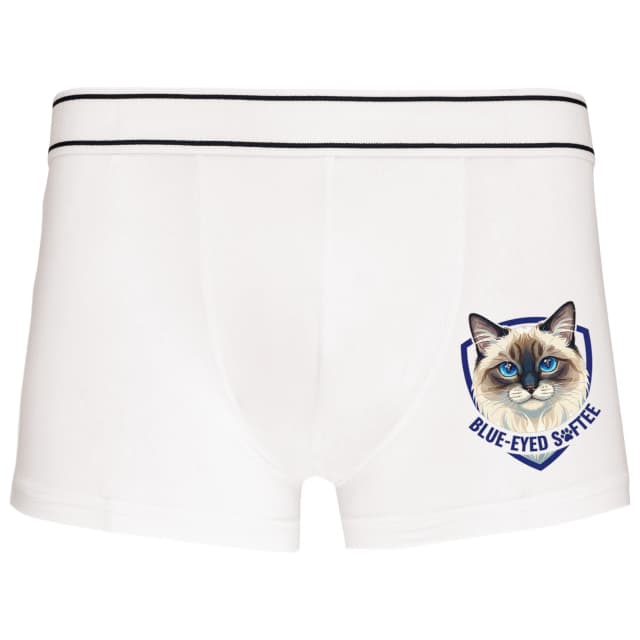 Boxerky Královský Ragdoll S Modrými Očima Luxusní Emblém Pro Milovníky