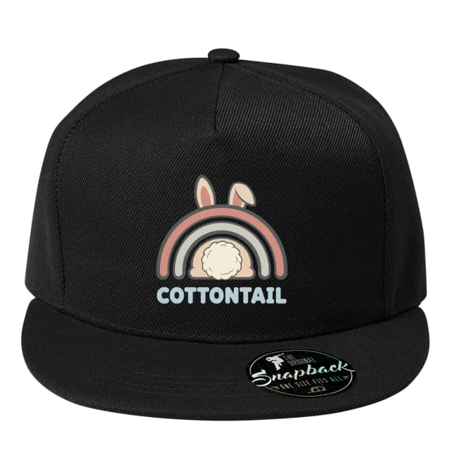 Snapback Roztomilý Cottontail Retro Duhový Motiv S Chlupatým Ocáskem