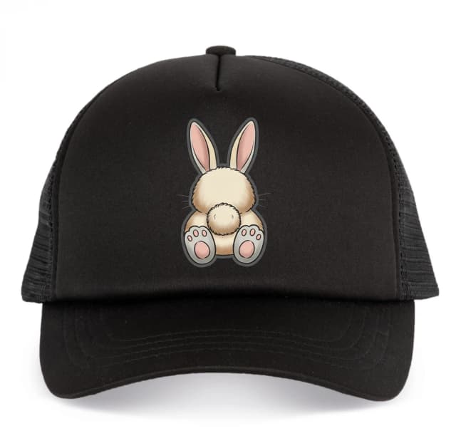 Dětská kšiltovka Měkký Huňatý Cottontail Roztomilý Zadeček Zajíčka S Růžovými Tlapkami