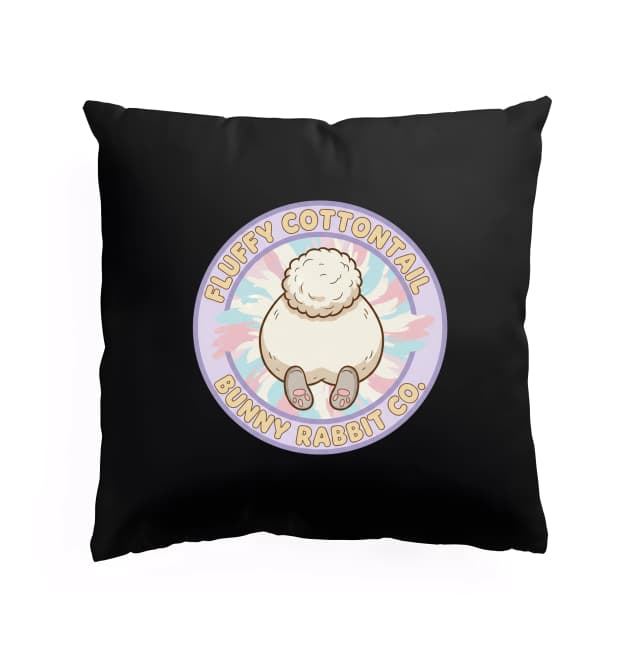 Polštář Roztomilý Králík Fluffy Cottontail Pastelový Emblém S Huňatým Ocáskem