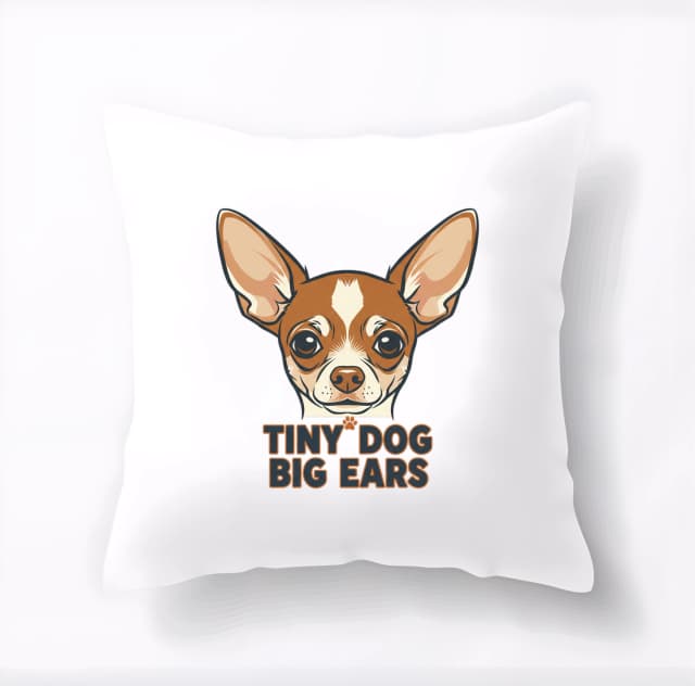 Polštář Roztomilý Chihuahua S Velkými Ušima Tiny Dog Big Ears Originál
