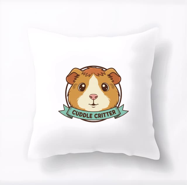 Polštář Roztomilá Tvář Morčete Cuddle Critter Ilustrace Pro Milovníky Mazlíčků