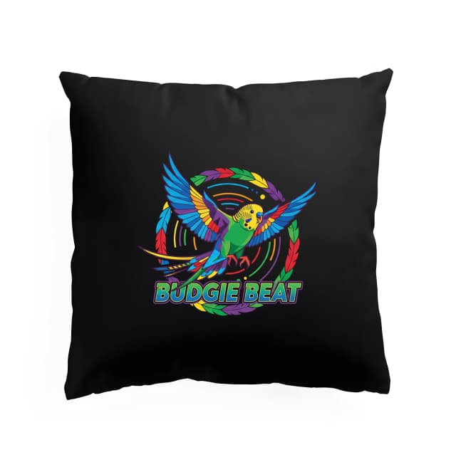 Polštář Tropický Budgie Beat Barevný Papoušek Neonové Rytmy A Retro Energie