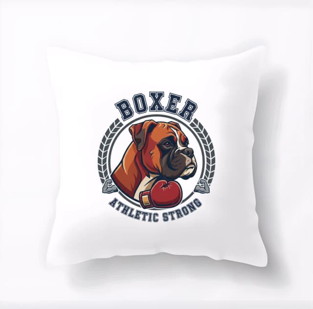 Polštář Boxer Síla Ringu Atletický Hrdina S Boxerskou Rukavicí A Vavřínem
