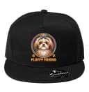 Snapback Roztomilý Shih Tzu S Modrou Mašlí Ornamentální Ilustrace Plyšového Mazlíčka