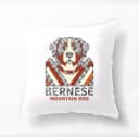 Polštář Bernese Tricolor Retro Geometrie Hrdého Horského Psa