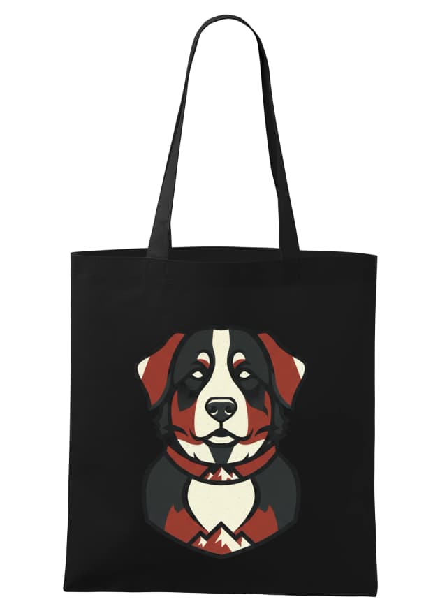Nákupní taška Bernese Mountain Dog Trikolóra Stylizovaný Horský Pes S Grafickými Horami