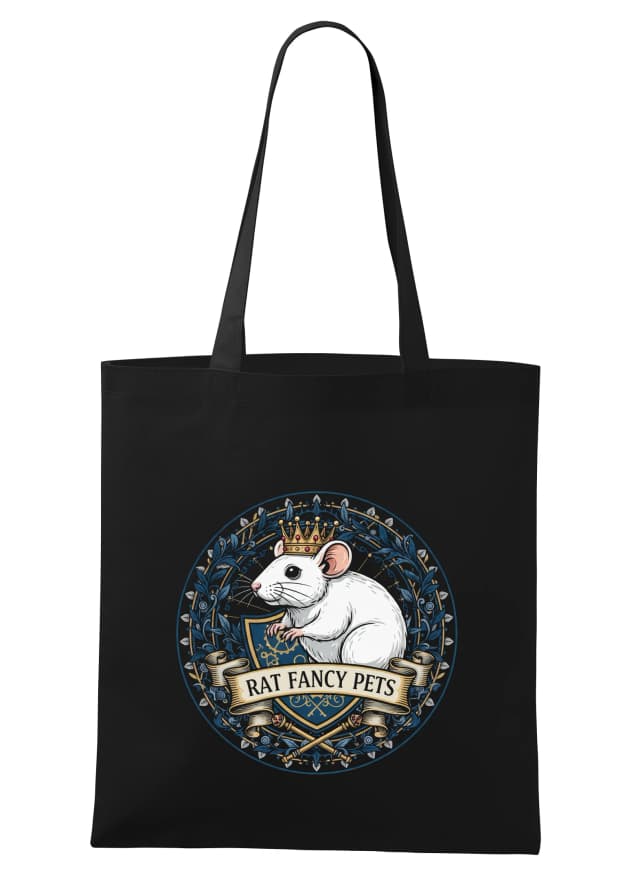 Nákupní taška Korunovaný Bílý Potkan Luxusní Heraldická Ilustrace Pro Rat Fancy Pets