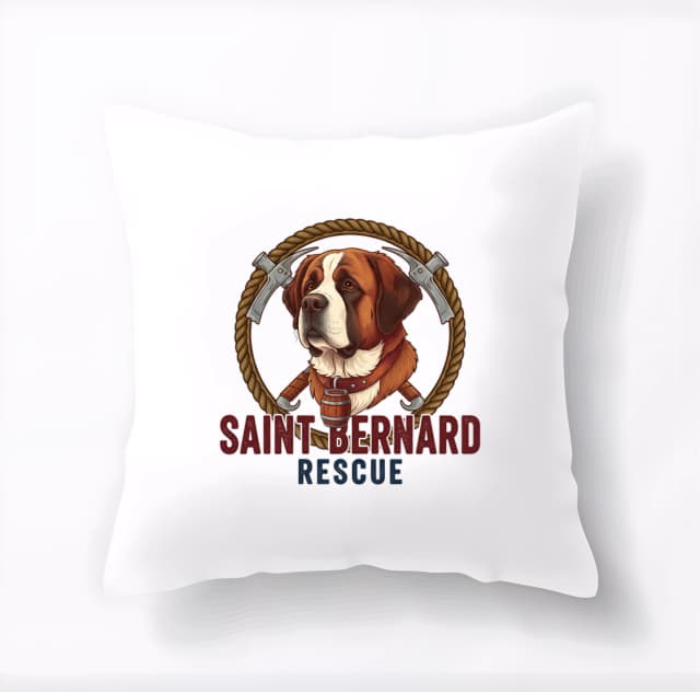 Polštář Saint Bernard Horský Záchranář Hrdina Pohoří A Pátrání
