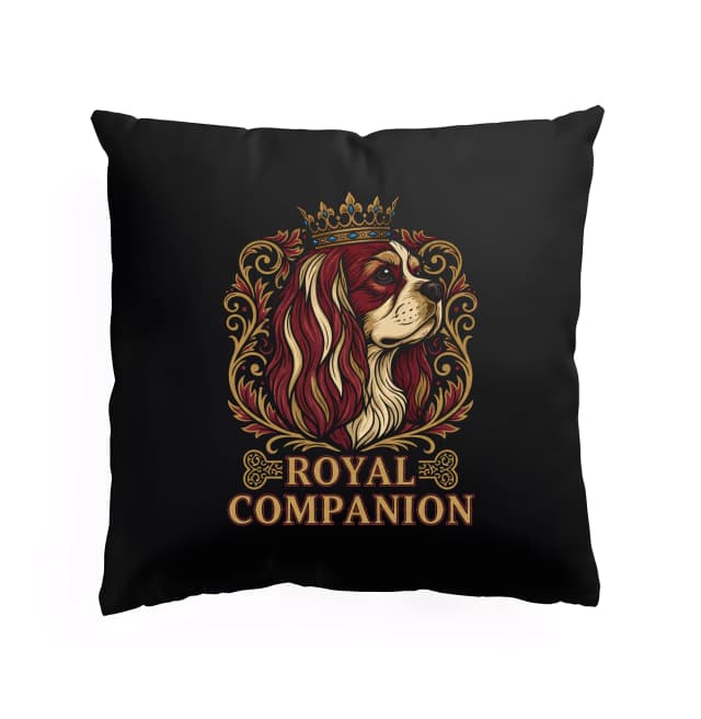 Polštář Královský Společník Royal Companion Cavalier V Zlaté Korunní Ornamentaci