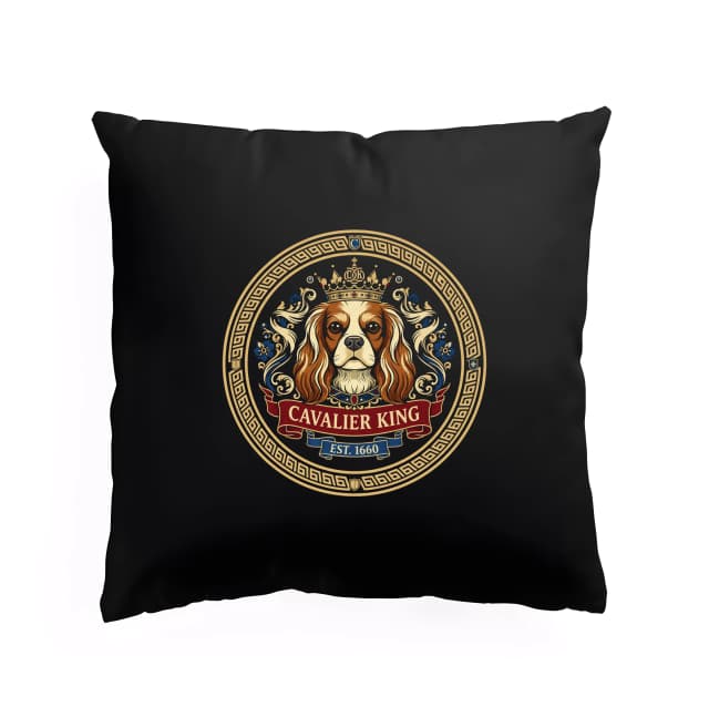 Polštář Cavalier King Charles Zlatý Erb Psí Elegance A Královské Noblesy
