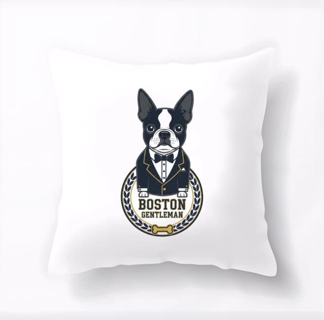 Polštář Elegantní Boston Gentleman S Noblesou A Městským Šarmem Pro Milovníky Psů