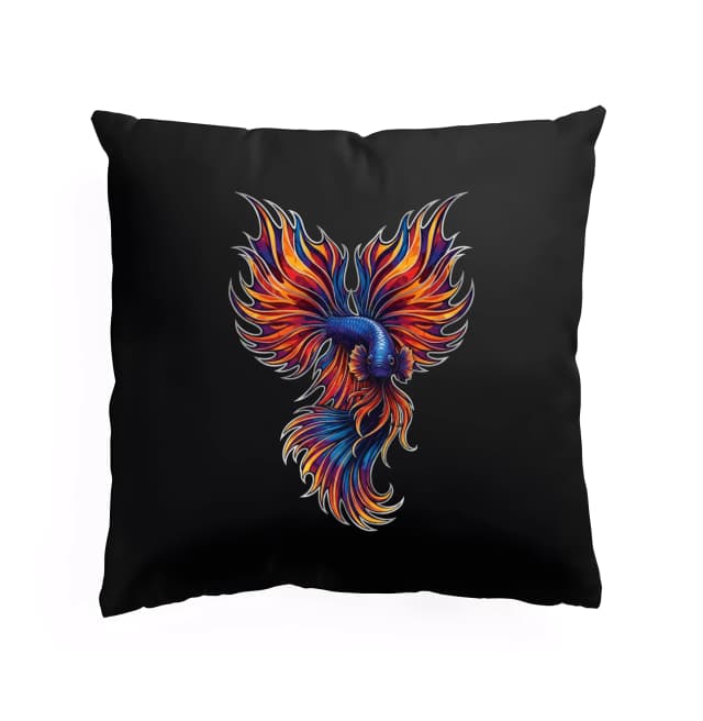 Polštář Křídla Plamene Betta Siamese Fighting Fish Ve Živé Barevné Fantazii