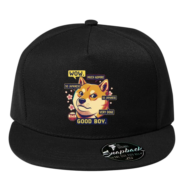 Snapback Doge Shiba Inu Meme Japonský Šarm Sakura Good Boy A Wow