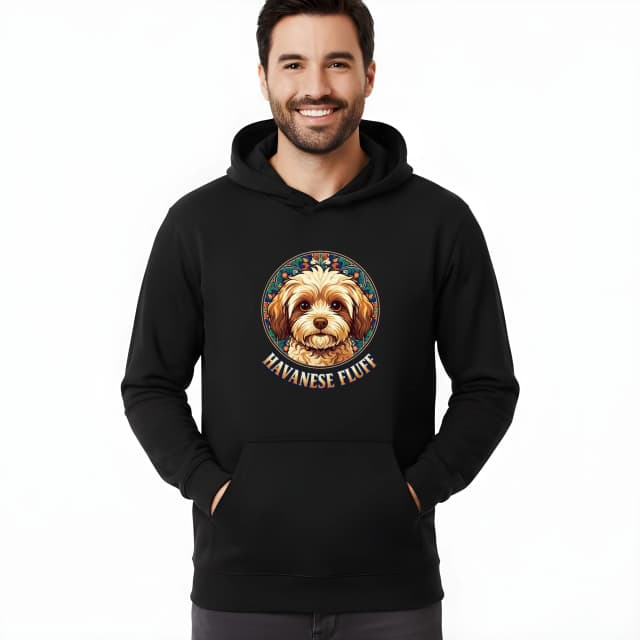 Mikina Havanese Královský Chlupatý Poklad V Ornamentálním Rámu