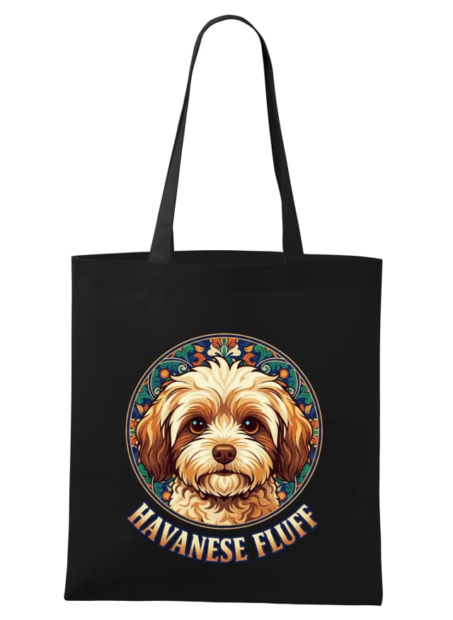 Nákupní taška Havanese Královský Chlupatý Poklad V Ornamentálním Rámu