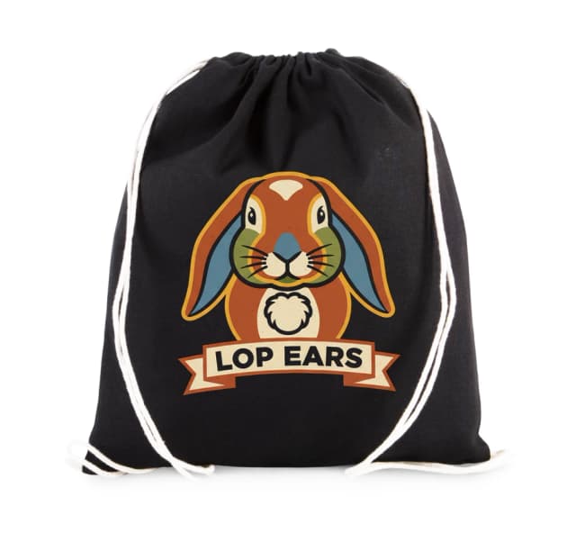 Vak na záda Roztomilý Trpasličí Králík Lop Ears Retro Logo S Visícími Ušima Pro Fanoušky