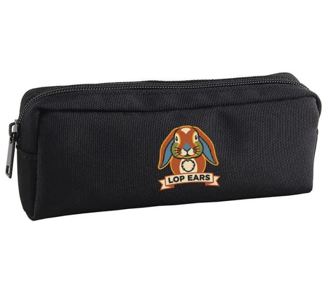 Školní penál Roztomilý Trpasličí Králík Lop Ears Retro Logo S Visícími Ušima Pro Fanoušky