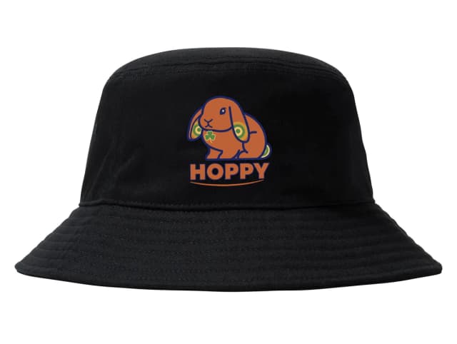 Klobouček Hoppy Oranžový Králíček S Irským Trojlístkem A Retro Kruhy