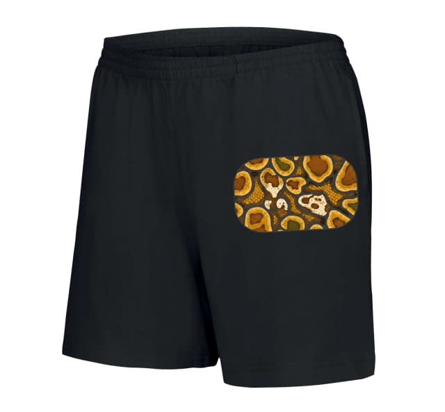 Dámské šortky Luxusní Organický Zlatý Ball Python Vzor Inspirovaný Přírodou