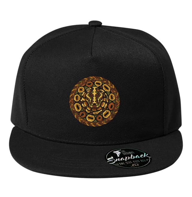 Snapback Ball Python Mandala Zlatý Mozaikový Motiv S Přírodními Vzory A Strukturami