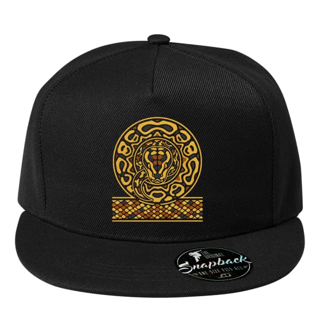 Snapback Zlatý Mandalový Hadí Ornament Exotický Luxusní Design Ve Stylu Ball Python