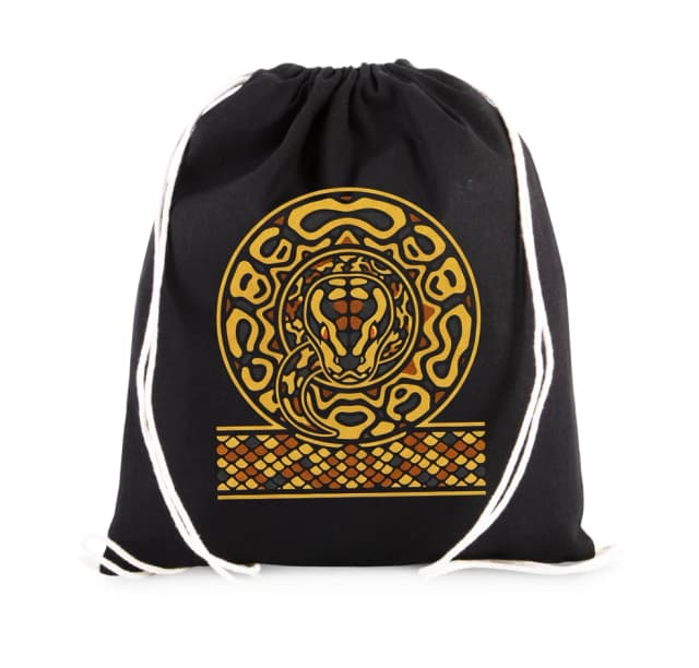 Vak na záda Zlatý Mandalový Hadí Ornament Exotický Luxusní Design Ve Stylu Ball Python