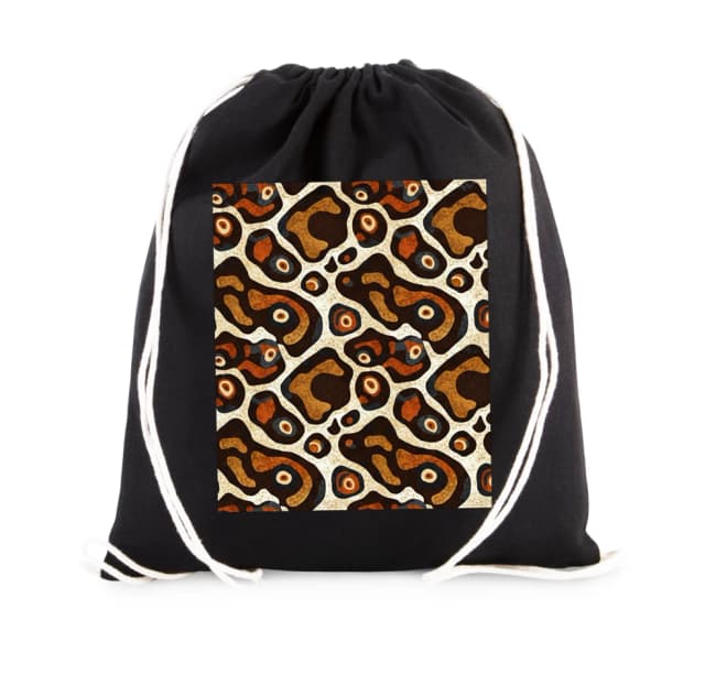 Vak na záda Zemité Hnědé Oči Ball Python Retro Organické Vzory Teplé Tóny