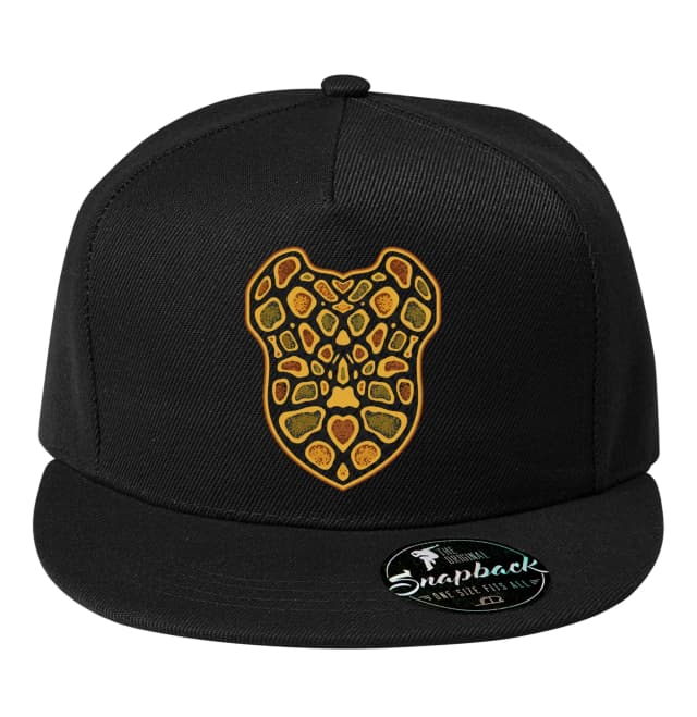 Snapback Zlaté Šupiny Ball Python Tropické Srdce V Moderním Ornamentu