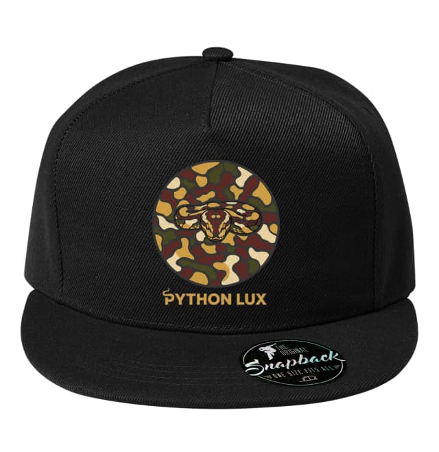 Snapback Noční Kamufláž Python Lux Exkluzivní Vzory Ball Python V Zemitých Tónech