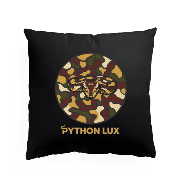 Polštář Noční Kamufláž Python Lux Exkluzivní Vzory Ball Python V Zemitých Tónech