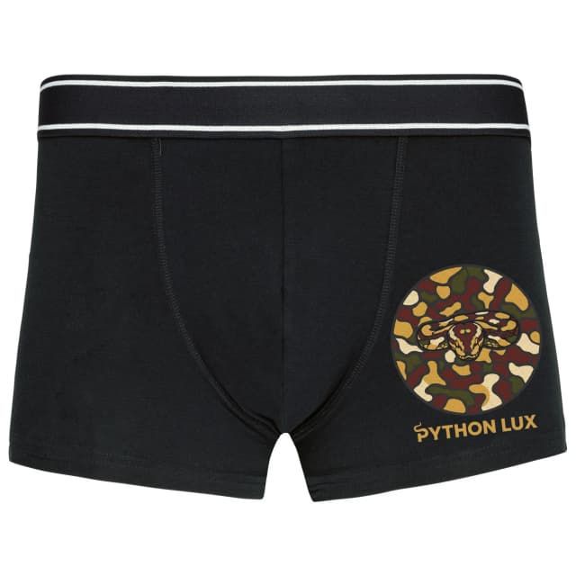 Boxerky Noční Kamufláž Python Lux Exkluzivní Vzory Ball Python V Zemitých Tónech