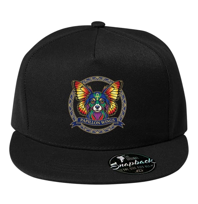 Snapback Papillon Duhová Motýlí Uši A Zlatý Ankh