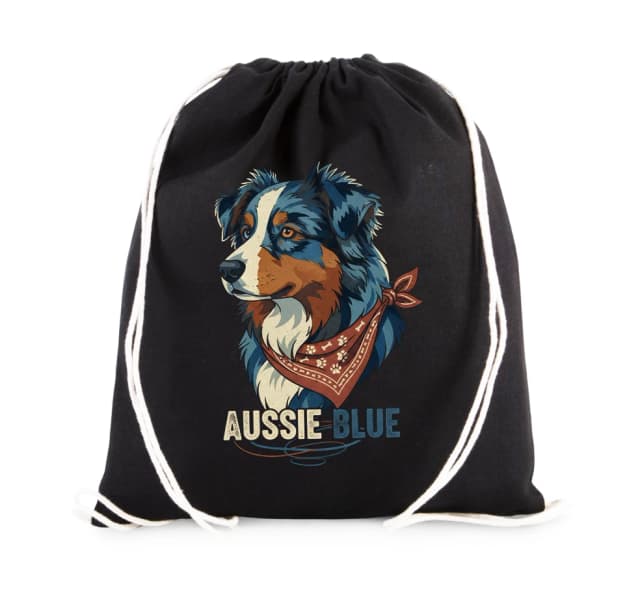 Vak na záda Aussie Blue Hrdý Portrét Australian Shepherd Blue Merle