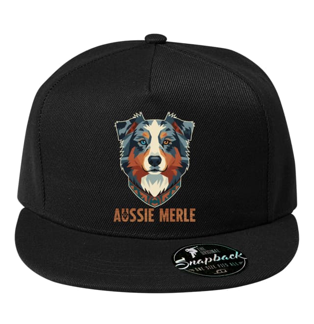 Snapback Aussie Merle Moderní Geometrický Portrét S Etno Límcem A Heterochromií