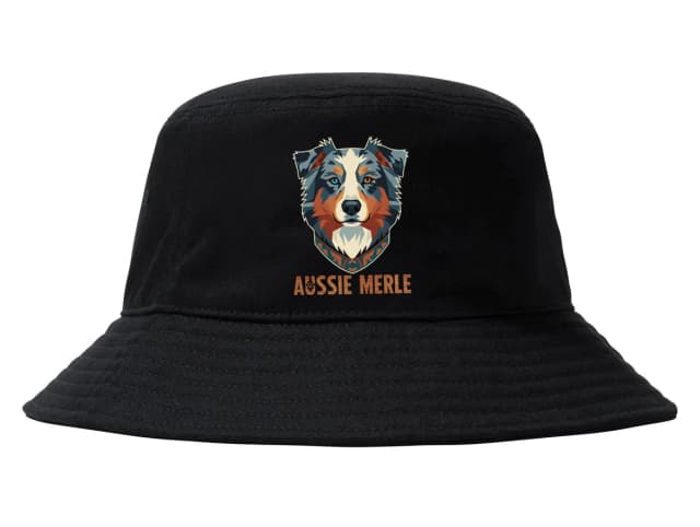 Klobouček Aussie Merle Moderní Geometrický Portrét S Etno Límcem A Heterochromií