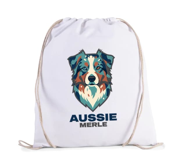 Vak na záda Aussie Merle Moderní Stylizovaný Portrét Australského Ovčáka Pro Milovníky