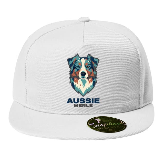 Snapback Aussie Merle Moderní Stylizovaný Portrét Australského Ovčáka Pro Milovníky