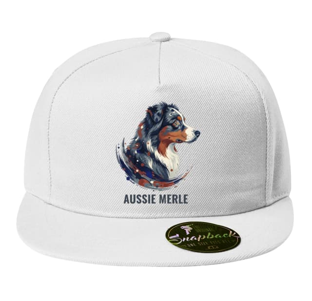 Snapback Aussie Merle Dynamický Portrét Modrého Merle S Abstraktními Šmouhami