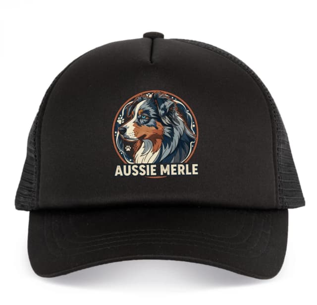Dětská kšiltovka Aussie Merle Královský Portrét Modrookého Ovčáka V Retro Grafickém Stylu