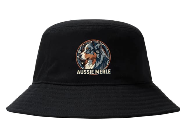 Klobouček Aussie Merle Královský Portrét Modrookého Ovčáka V Retro Grafickém Stylu