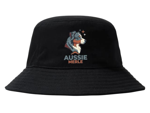Klobouček Divoký Aussie Merle Stylizovaný Portrét Australského Ovčáka