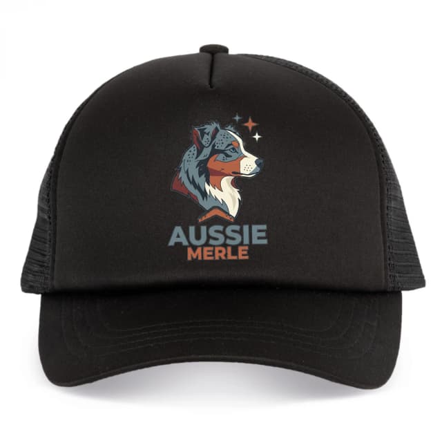 Dětská kšiltovka Divoký Aussie Merle Stylizovaný Portrét Australského Ovčáka