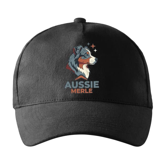 Kšiltovka Divoký Aussie Merle Stylizovaný Portrét Australského Ovčáka