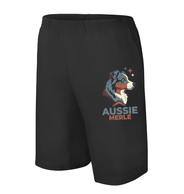 Pánské/dětské kraťasy Divoký Aussie Merle Stylizovaný Portrét Australského Ovčáka