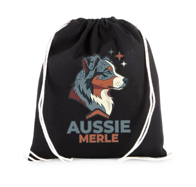 Vak na záda Divoký Aussie Merle Stylizovaný Portrét Australského Ovčáka
