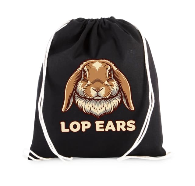 Vak na záda Roztomilý Lop Ears Králík Hřejivý Maskot A Vintage Logo